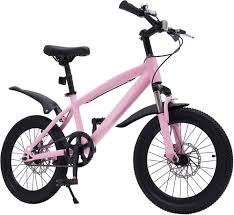 Justerbar Rosa Barncykel 45 cm för Flickor 8-11 år