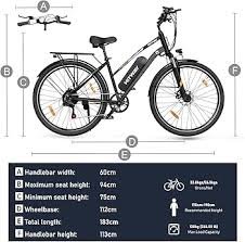 HITWAY 28" Elektrisk Stadscykel med Avtagbart Batteri